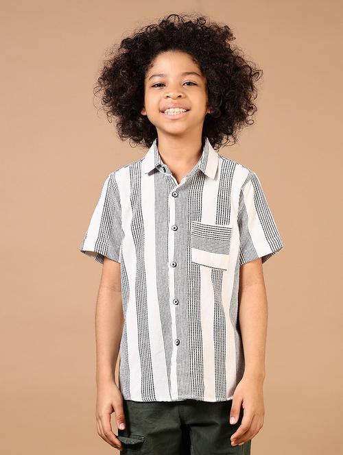 boys striped short sleeve casual shirt - 21612368 - Standard Image - 0