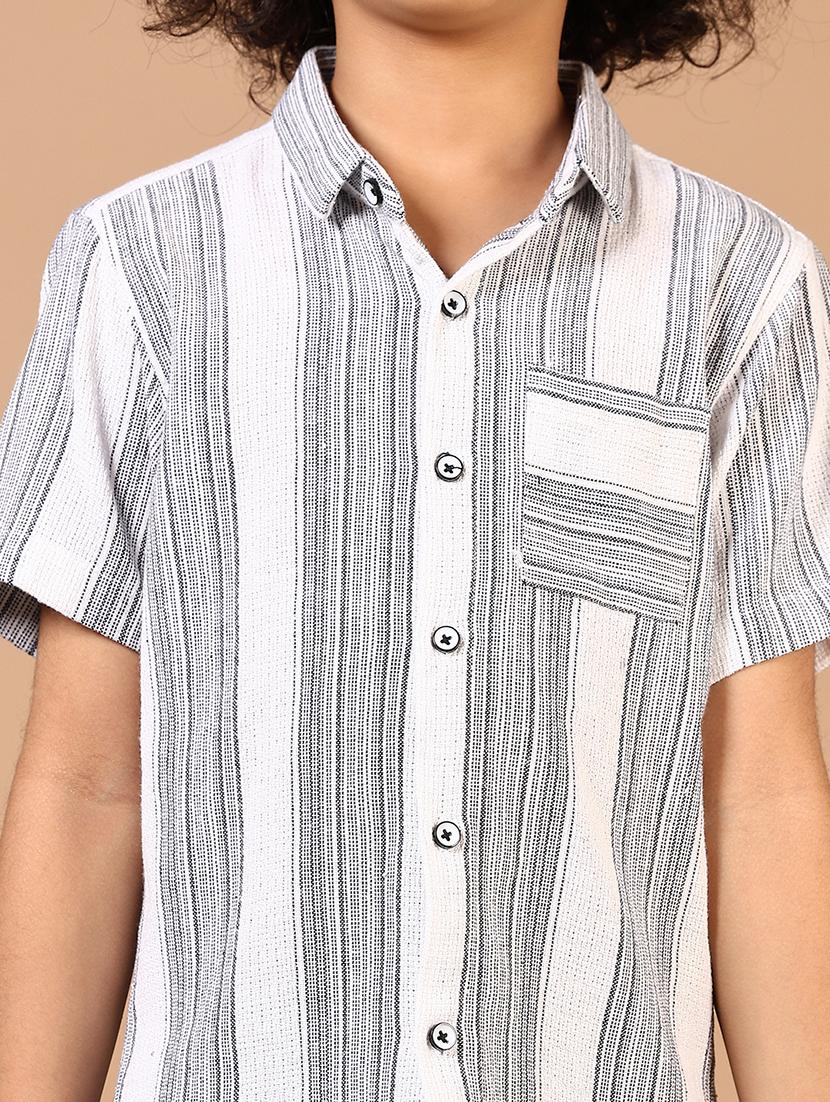 boys striped short sleeve casual shirt - 21612369 - Standard Image - 5