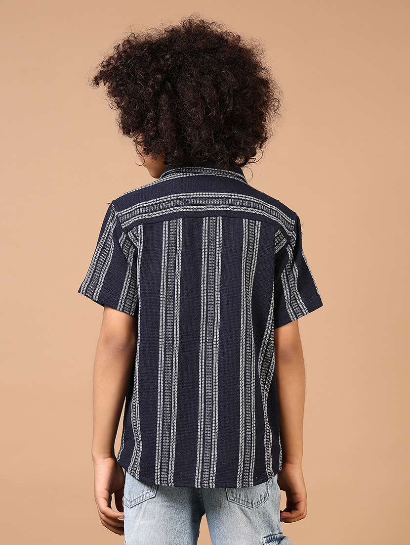 boys striped short sleeve casual shirt - 21612370 - Standard Image - 3