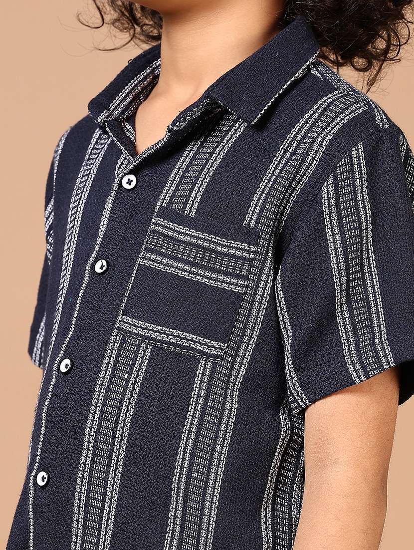 boys striped short sleeve casual shirt - 21612370 - Standard Image - 5