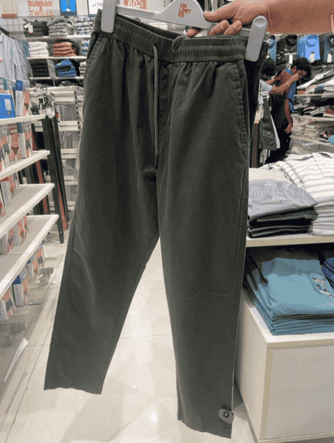 olive twill track pant - 21612372 -  Zoom Image - 0