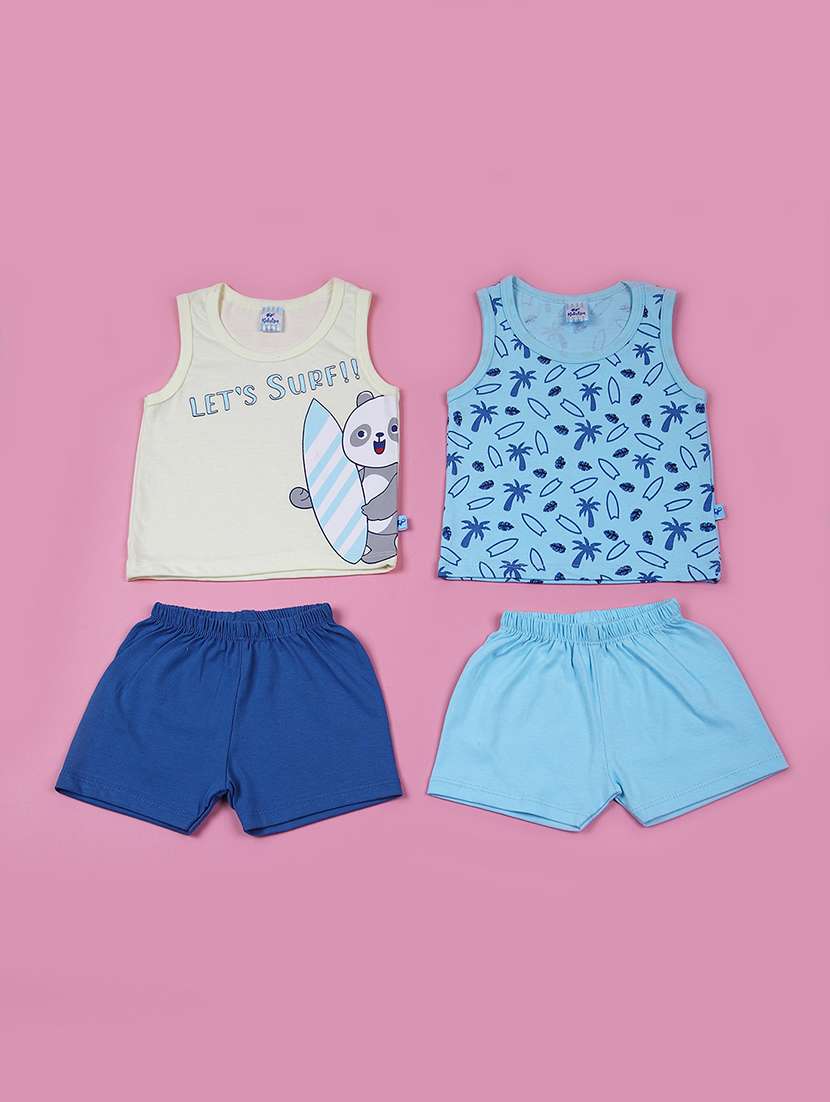 boys pack of 2 printed shorts sets