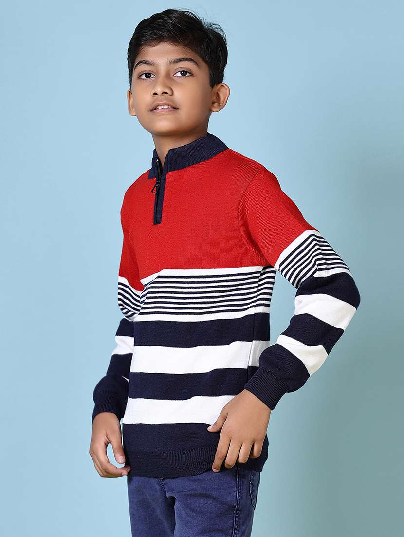 boys striped long sleeve pullover sweater - 21612605 -  Standard Image - 5
