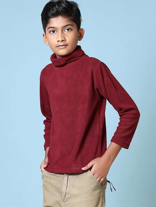 boys solid long sleeve pullover sweater - 21612607 -  Standard Image - 0
