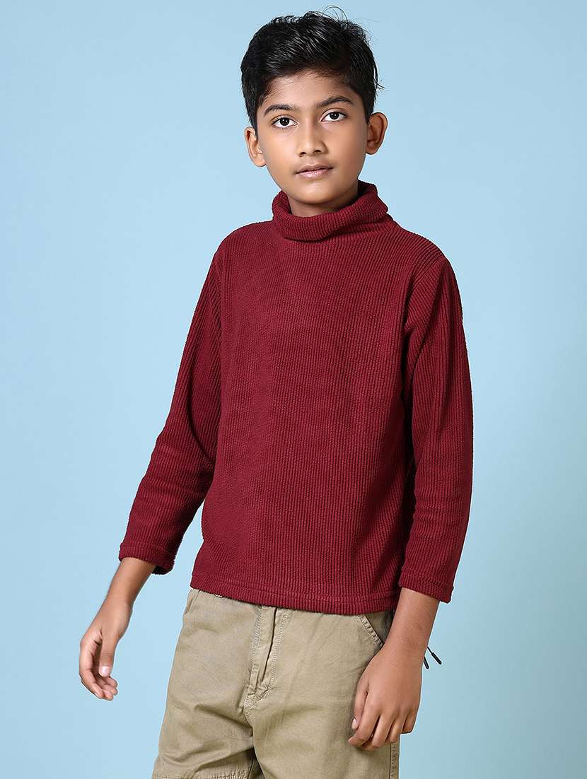 boys solid long sleeve pullover sweater - 21612607 -  Standard Image - 5