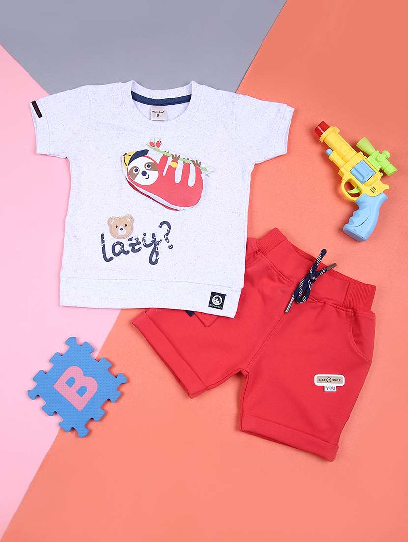 boys printed short sleeves co-ord set