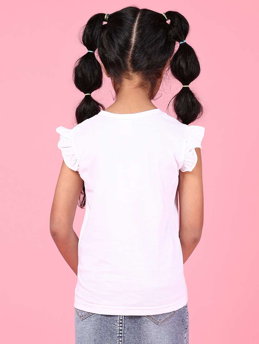 girls printed sleeveless round neck tee - 21612699 -  Standard Image - 3