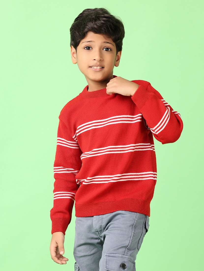 boys long sleeves striped sweatshirt