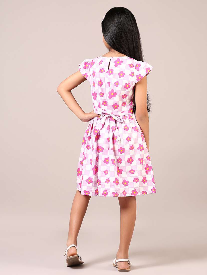 girls printed round neck frock - 21612833 -  Standard Image - 3