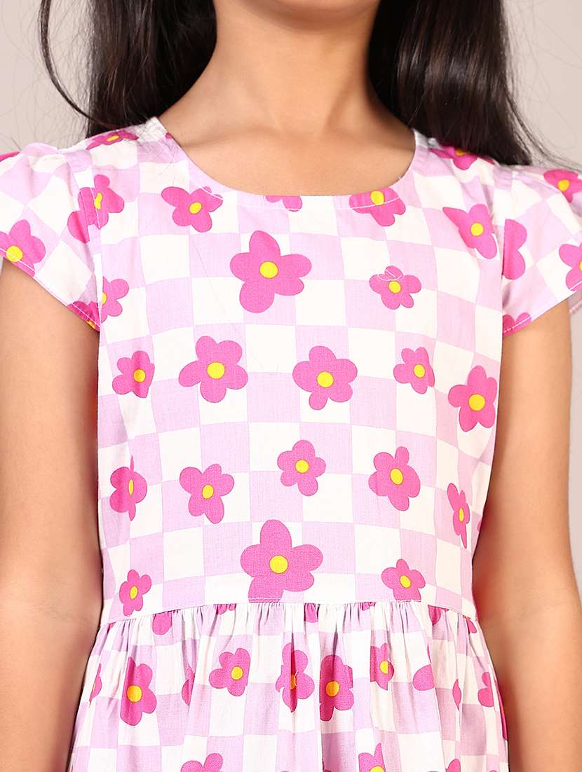 girls printed round neck frock - 21612833 -  Standard Image - 5