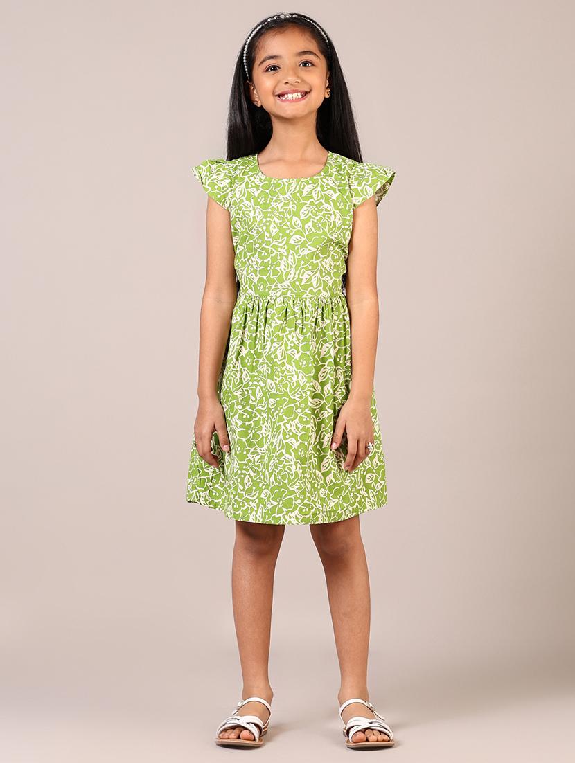 girls printed round neck frock - 21612845 - Zoom Image - 0