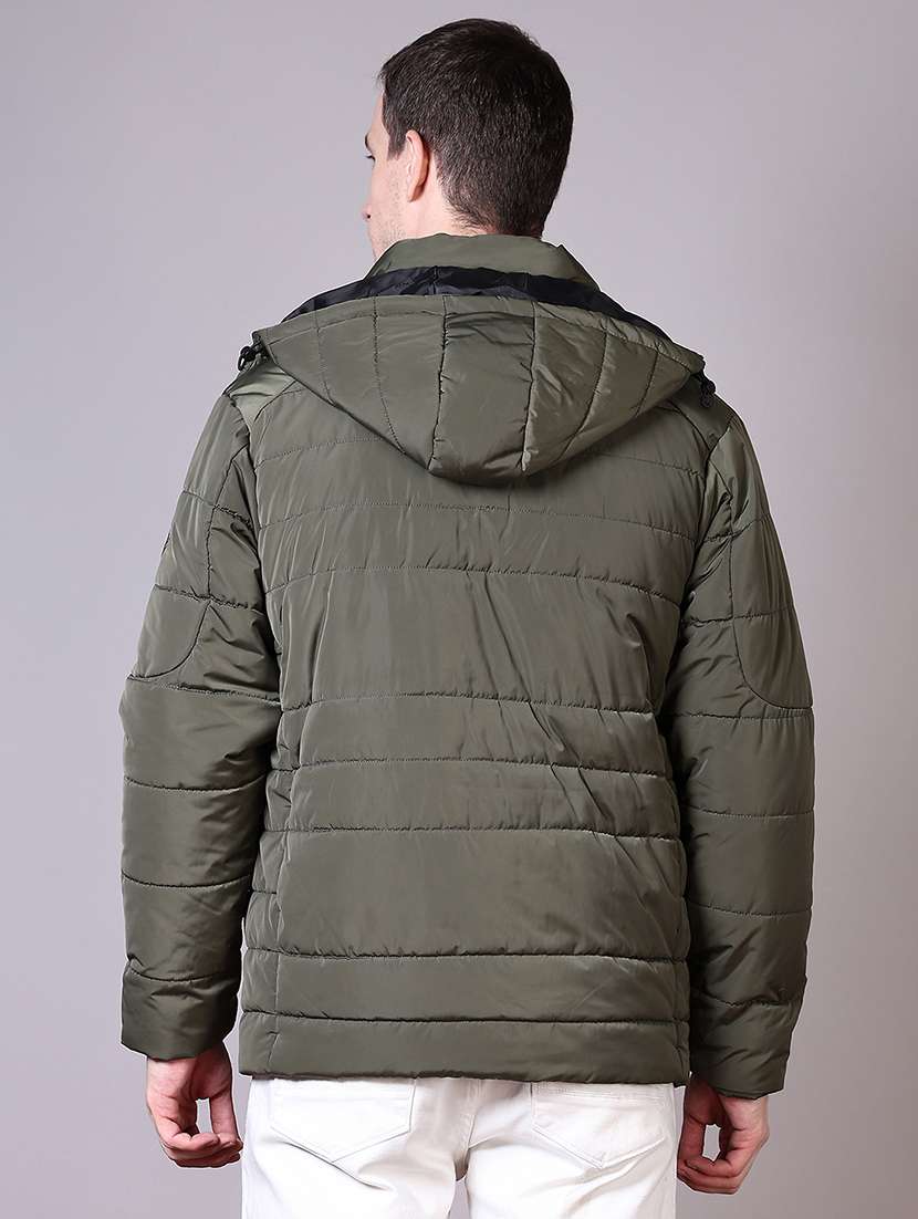 men long sleeves solid quilted jacket - 21612897 -  Standard Image - 3