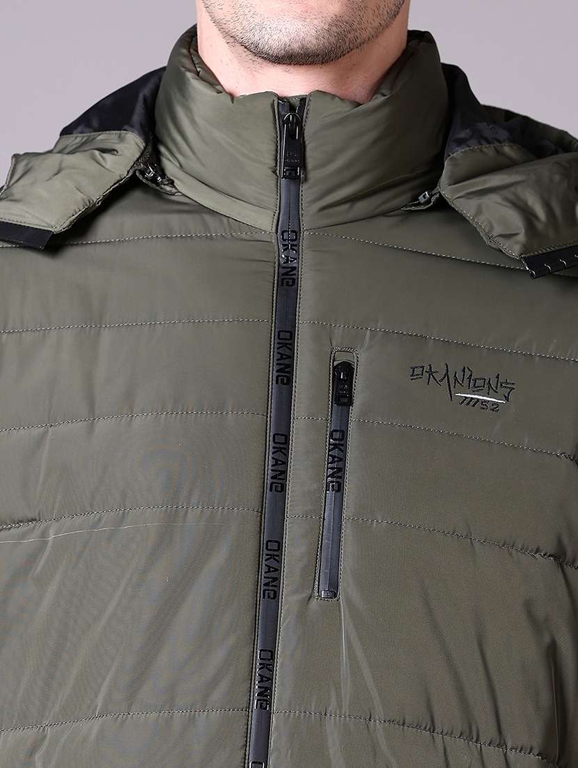 men long sleeves solid quilted jacket - 21612897 -  Standard Image - 5