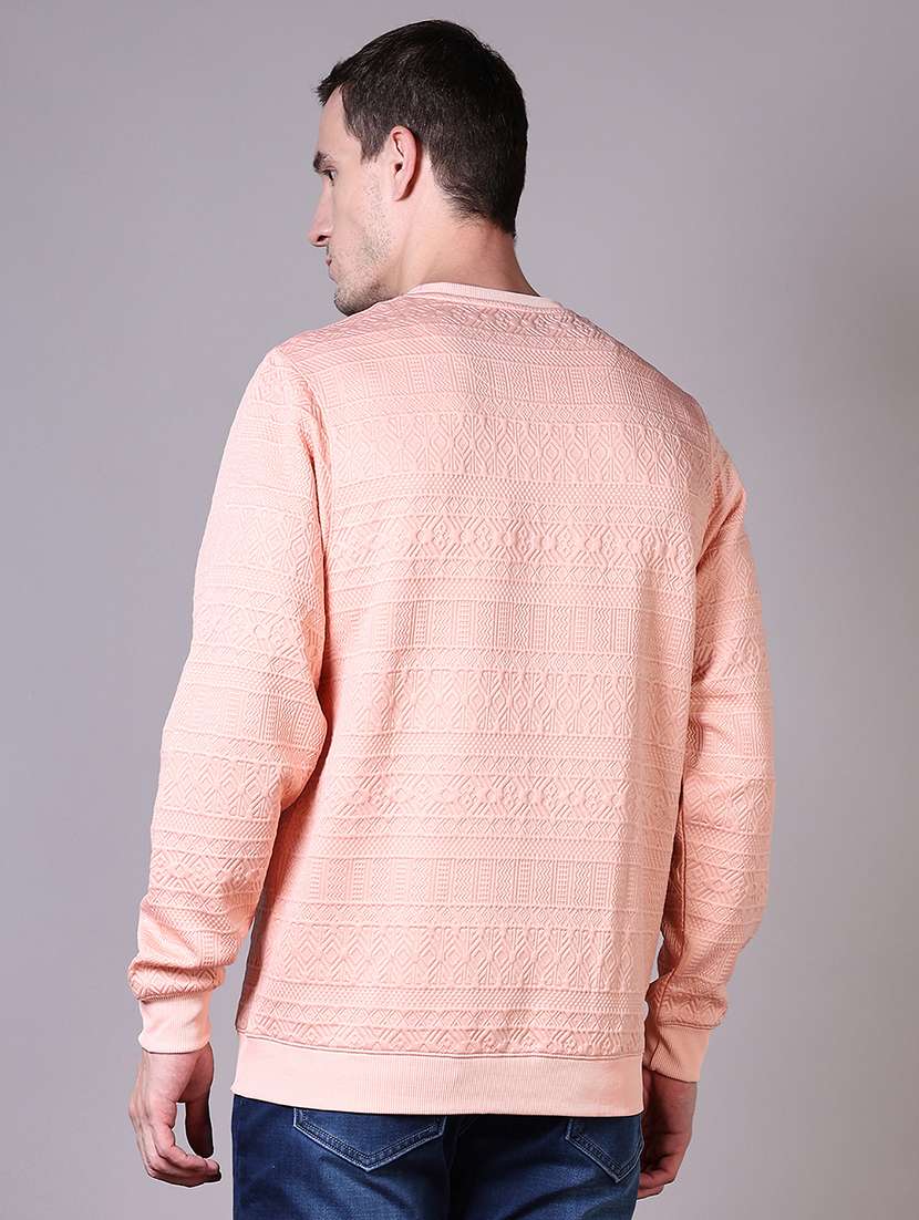 Men Long Sleeves Self Design Pullover - 21612918 -  Standard Image - 3