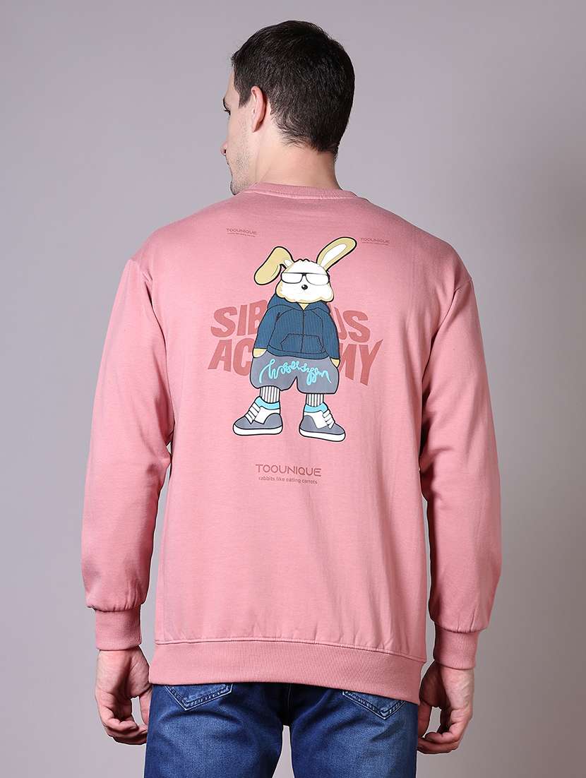 men long sleeves front & back print sweatshirt - 21612934 -  Standard Image - 3