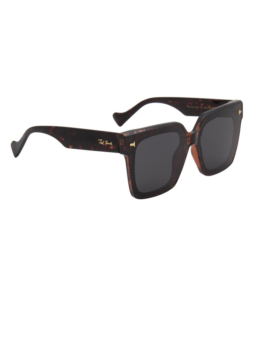 ted smith iconic square polarized grey sunglasses for mens womens - 21613085 - Standard Image - 3