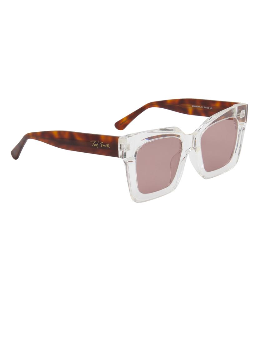 ted smith iconic square clear sunglasses for mens womens - 21613109 - Standard Image - 3