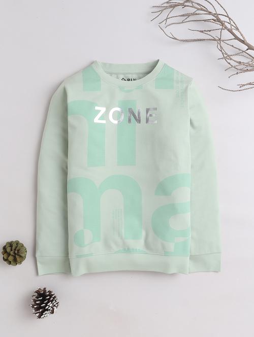 boys round neck typographic sweatshirt - 21613149 - Standard Image - 0