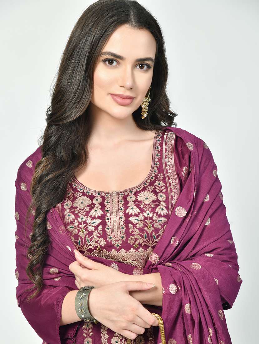 women three quarter sleeve kurta pant with dupatta set - 21613159 - Standard Image - 5