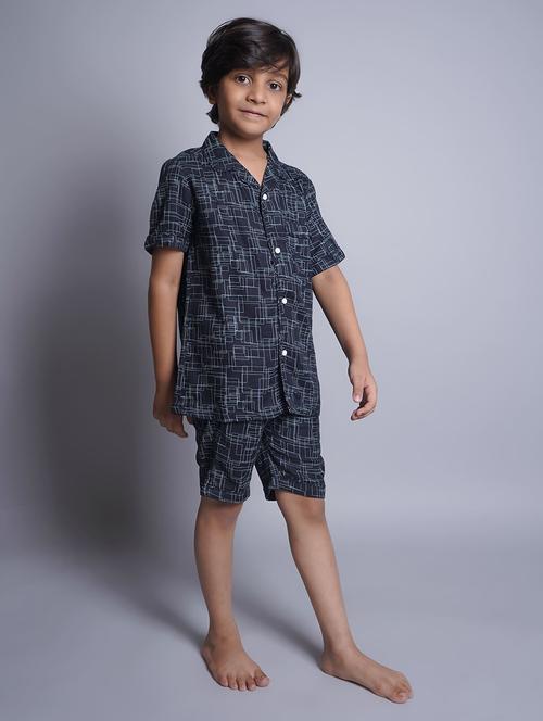 boys printed shorts nightwear set - 21613303 -  Standard Image - 0