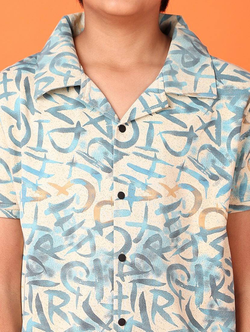 boys printed shirt and shorts set - 21613351 - Standard Image - 5