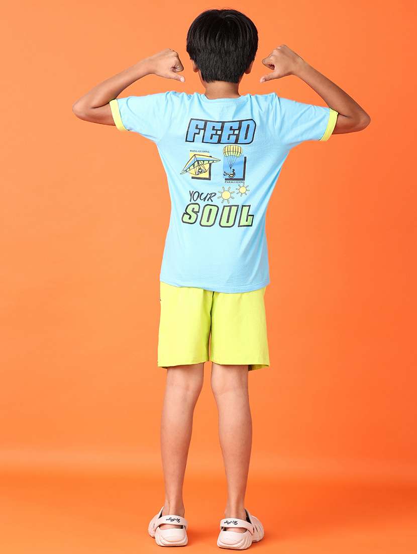 boys typography t-shirt & shorts - 21613354 -  Standard Image - 3