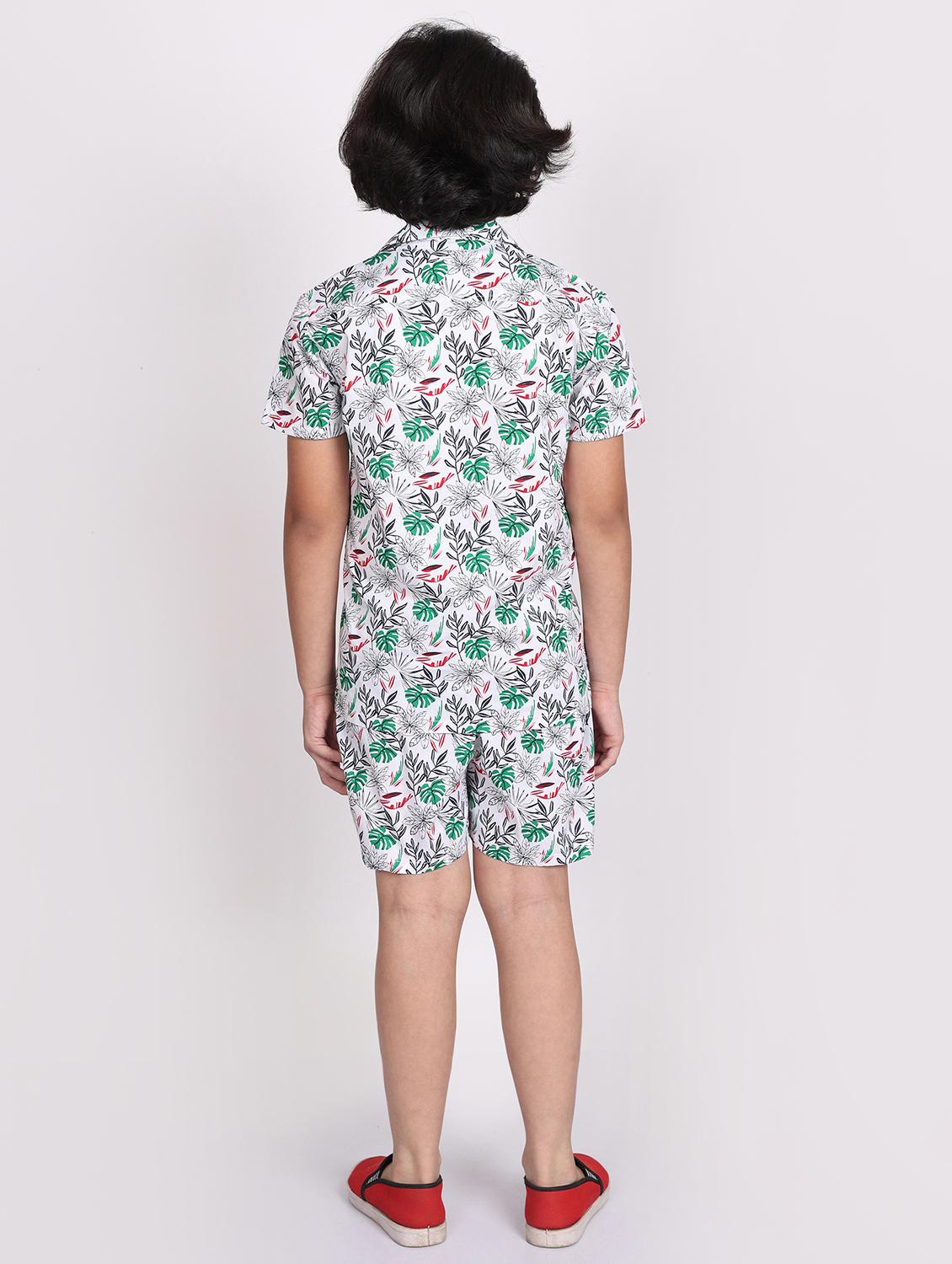 boys printed shorts co-ords set - 21613444 - Standard Image - 3