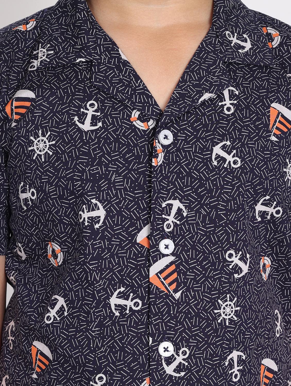 boys printed shorts co-ords set - 21613446 - Standard Image - 5