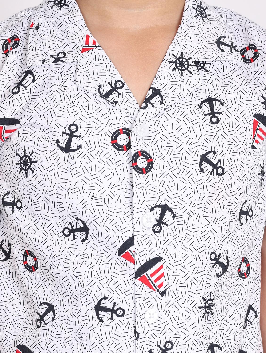 boys printed shorts co-ords set - 21613448 - Standard Image - 5