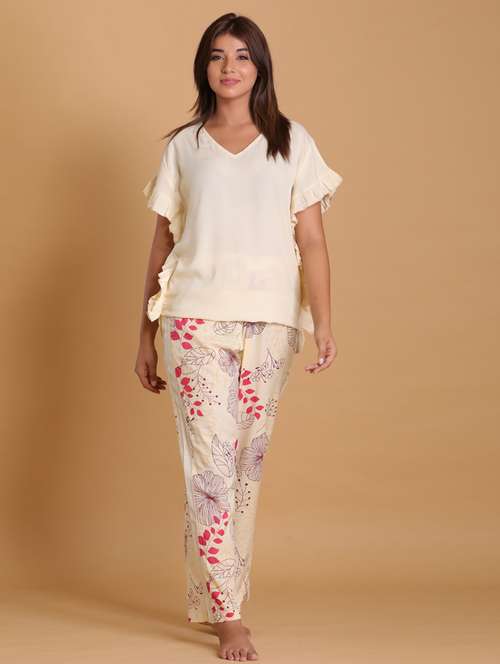 women white printed nightwear set - 21613471 -  Standard Image - 0