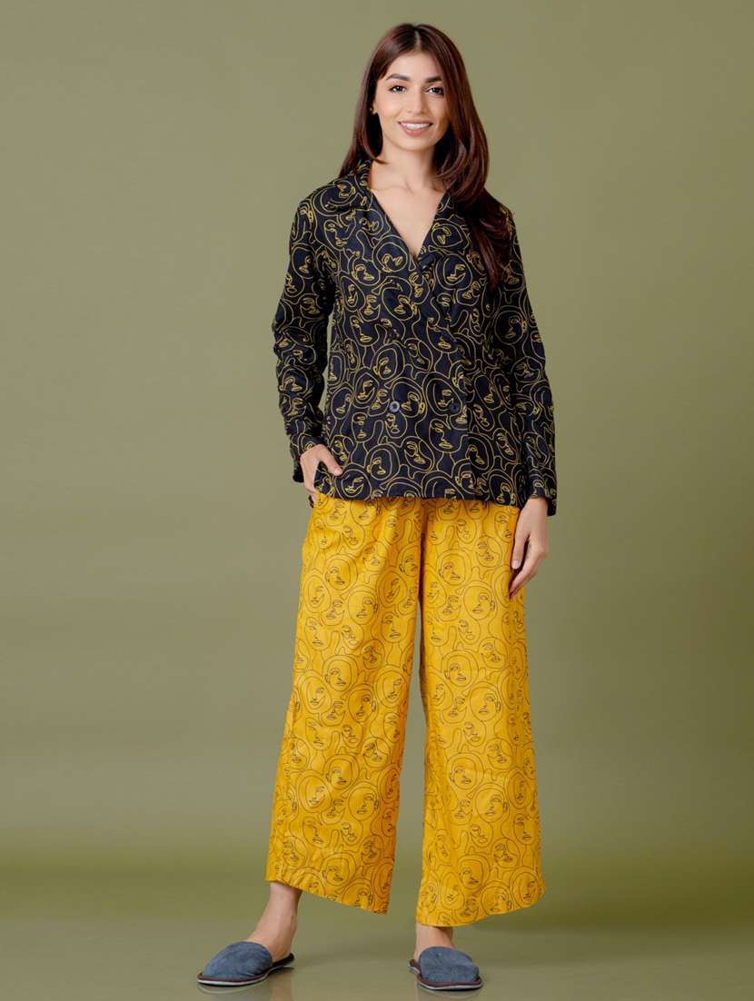 women black printed nightwear set