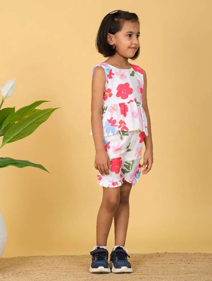 girl floral printed short set - 21613524 -  Zoom Image - 0