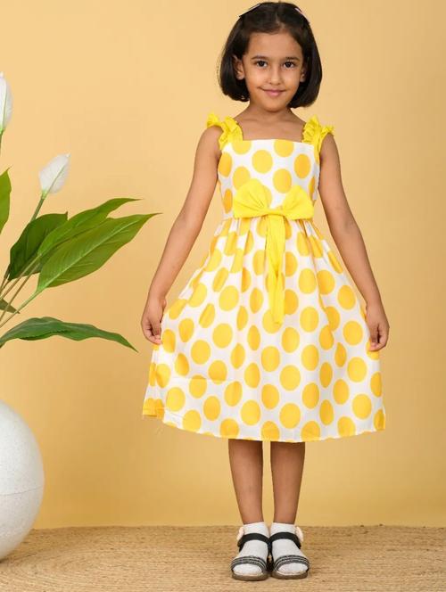 girls printed sleeveless frock - 21613547 -  Standard Image - 0
