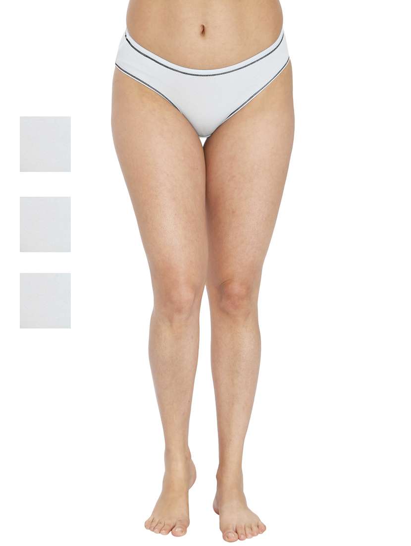 women solid full coverage panty combo