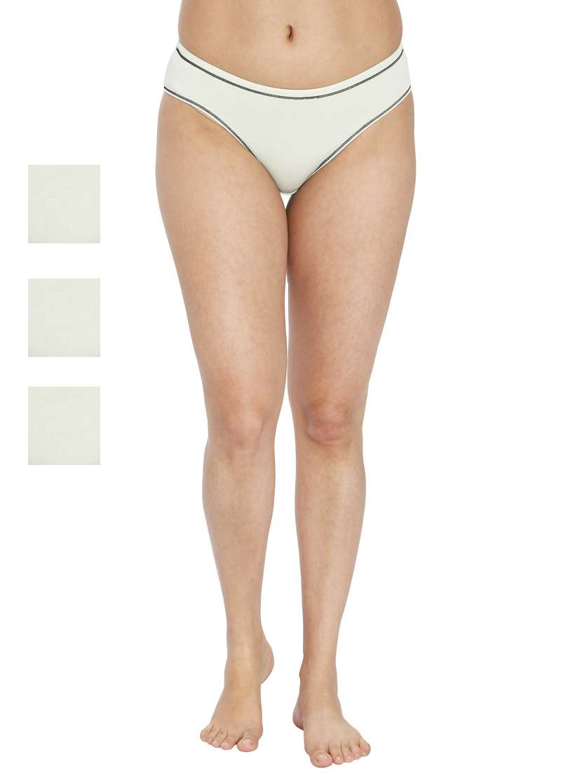 women solid full coverage panty combo