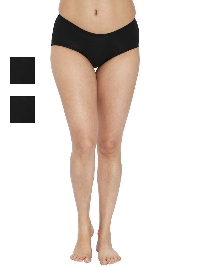 women solid full coverage panty combo