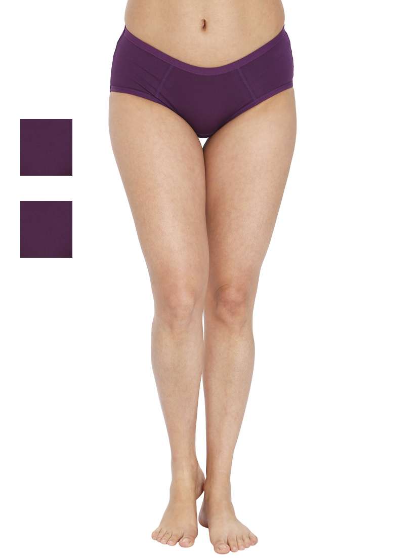 women solid full coverage panty combo