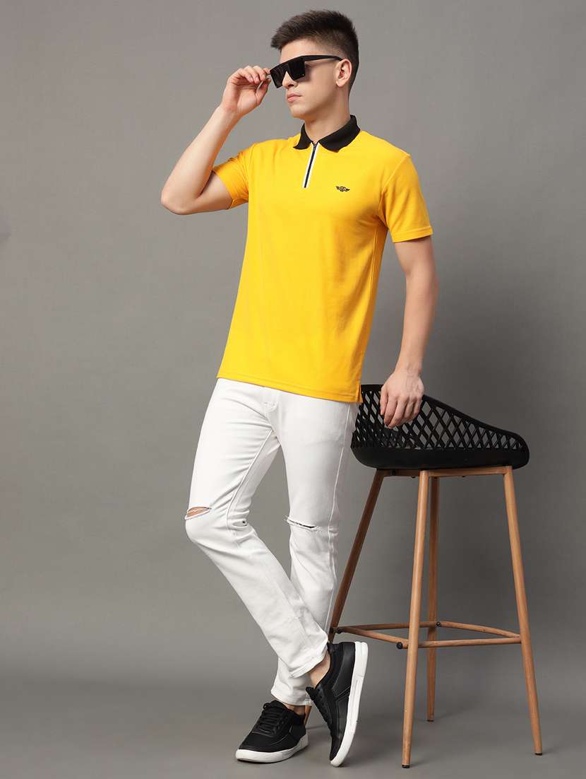 men regular fit plain polo t-shirt - 21613769 -  Standard Image - 3