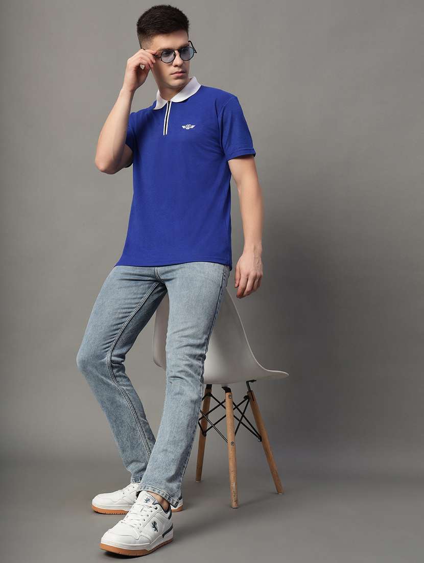 men regular fit plain polo t-shirt - 21613785 -  Standard Image - 3