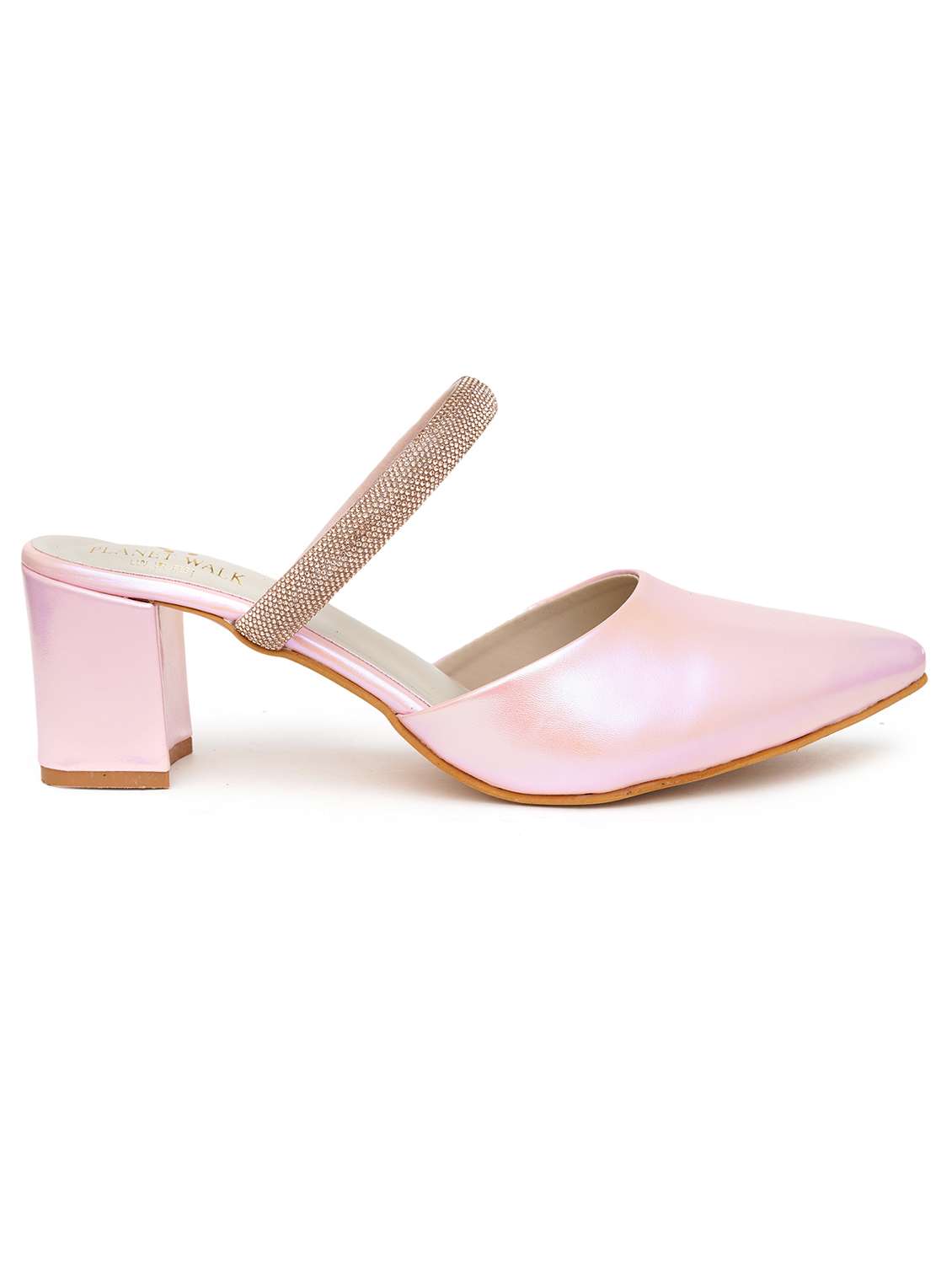 women pink block heel sandal - 21613857 - Standard Image - 3