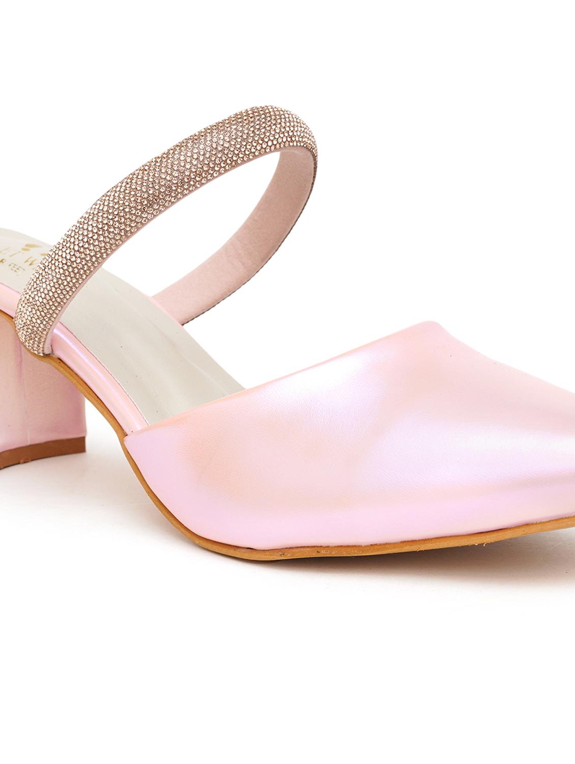 women pink block heel sandal - 21613857 - Standard Image - 5