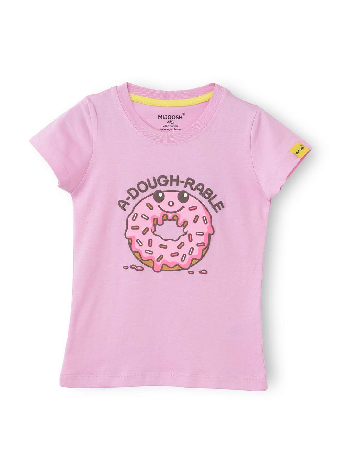 girls front print short sleeve t-shirt