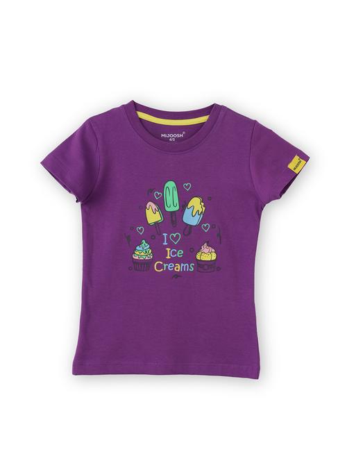 girls front print short sleeve t-shirt - 21613996 - Standard Image - 0