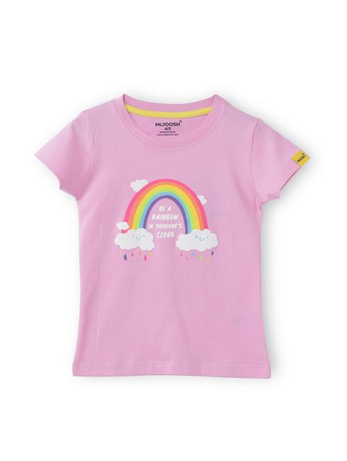 girls front print short sleeve t-shirt - 21614011 - Standard Image - 0