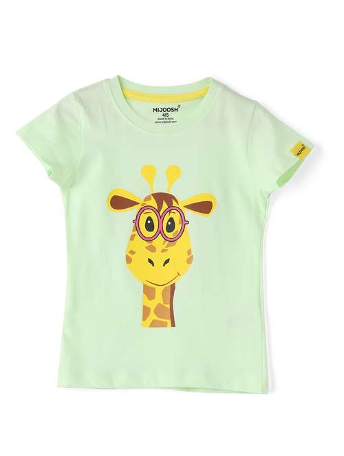 girls front print short sleeve t-shirt - 21614095 - Standard Image - 0