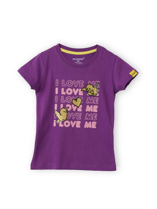 girls front print short sleeve t-shirt - 21614106 -  Standard Image - 0