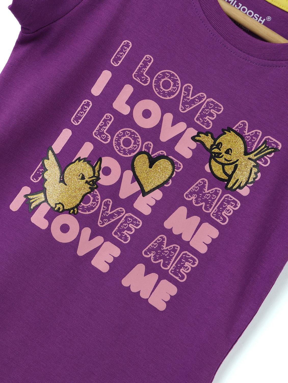 girls front print short sleeve t-shirt - 21614106 - Standard Image - 3
