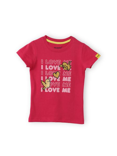 girls front print short sleeve t-shirt - 21614154 -  Standard Image - 0