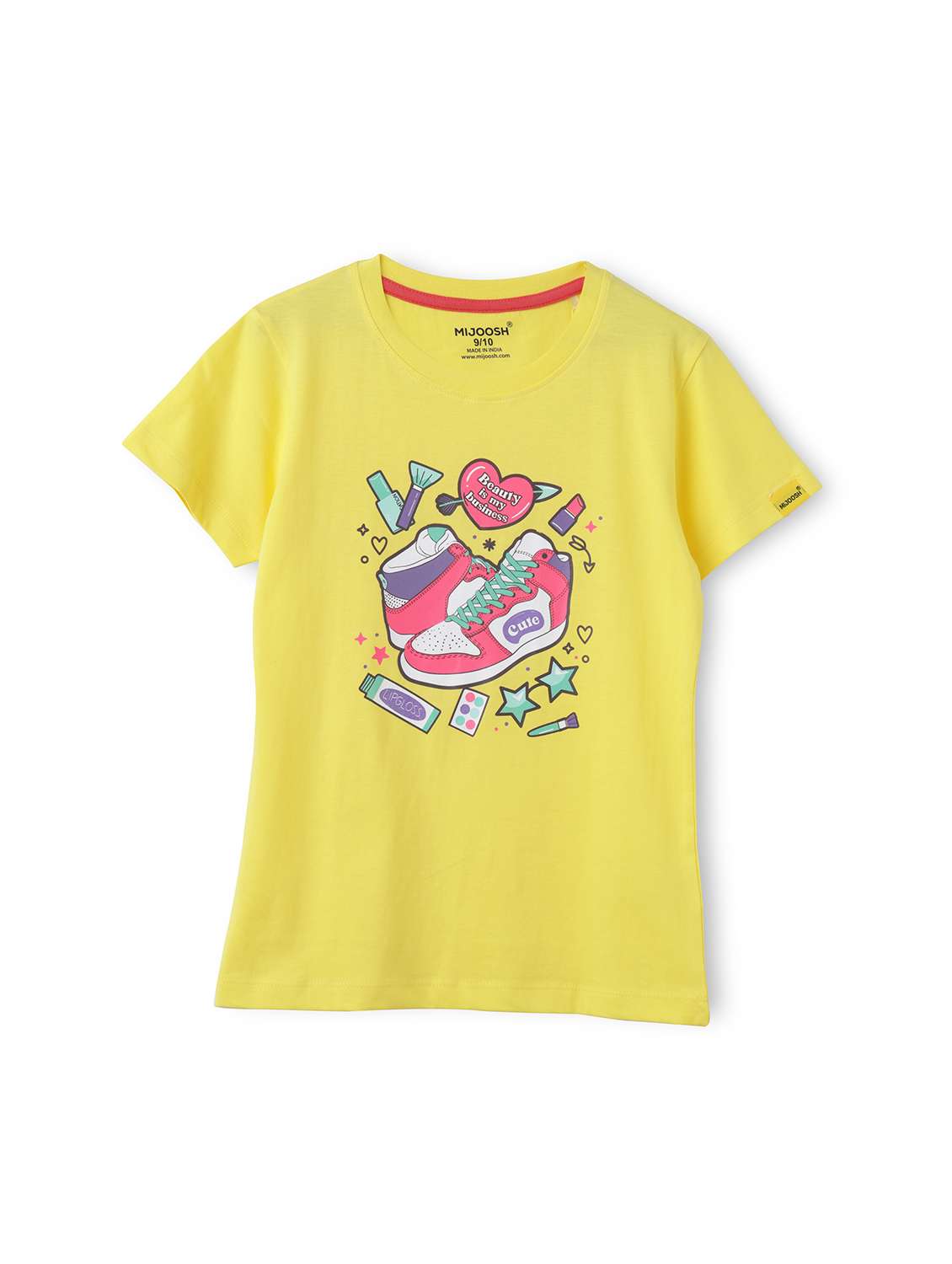 girls front print short sleeve t-shirt