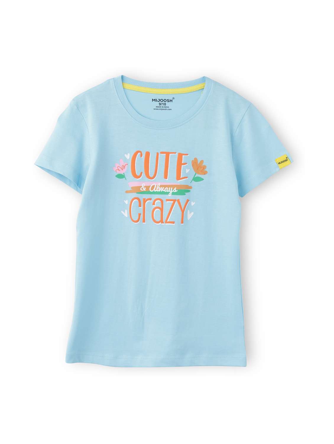 girls front print short sleeve t-shirt